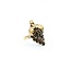 Ring Grape Motif 3.00ctw Black Star Sapphire 14ky 16.5x30mm Sz8.5 6.93g 225040006