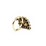 Ring Grape Motif 3.00ctw Black Star Sapphire 14ky 16.5x30mm Sz8.5 6.93g 225040006
