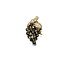 Ring Grape Motif 3.00ctw Black Star Sapphire 14ky 16.5x30mm Sz8.5 6.93g 225040006