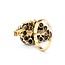 Ring Grape Motif 3.00ctw Black Star Sapphire 14ky 16.5x30mm Sz8.5 6.93g 225040006