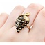 Ring Grape Motif 3.00ctw Black Star Sapphire 14ky 16.5x30mm Sz8.5 6.93g 225040006