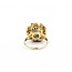 Ring Vintage .25ctw Round Diamonds .54ctw Sapphire 14ky 18.5mm Sz8 8.21g 225040003