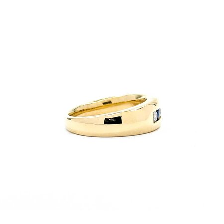 Ring Channel .45ctw Round Diamonds .44ctw Sapphire 14ky Sz9.5 12.41g 125040004