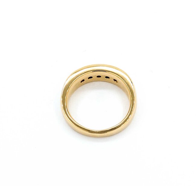 Ring Channel .45ctw Round Diamonds .44ctw Sapphire 14ky Sz9.5 12.41g 125040004