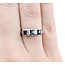 Ring 5-Stone 0.23ctw Baguette Diamonds .65ct Blue Sapphire 900pt 4.7mm sz6 5.07g 125030059