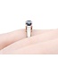 Ring 5-Stone 0.23ctw Baguette Diamonds .65ct Blue Sapphire 900pt 4.7mm sz6 5.07g 125030059