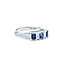Ring 5-Stone 0.23ctw Baguette Diamonds .65ct Blue Sapphire 900pt 4.7mm sz6 5.07g 125030059