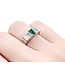 Ring Step 1.20ctw Baguette Diamonds .54ct Emerald 900pt 6mm sz6 5.92g 125030078