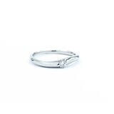  Ring Burnished 0.07ct Round Diamonds 900pt 2.6mm sz5 2.6g 125030060