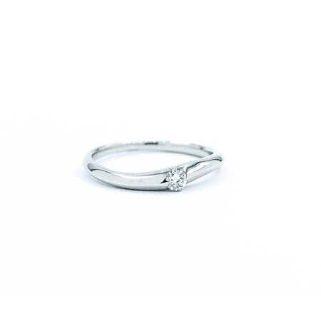 Ring Burnished 0.07ct Round Diamonds 900pt 2.6mm sz5 2.6g 125030060