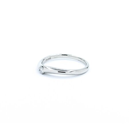 Ring Burnished 0.07ct Round Diamonds 900pt 2.6mm sz5 2.6g 125030060