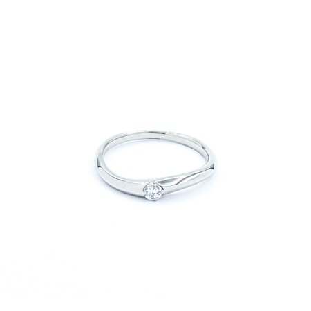 Ring Burnished 0.07ct Round Diamonds 900pt 2.6mm sz5 2.6g 125030060