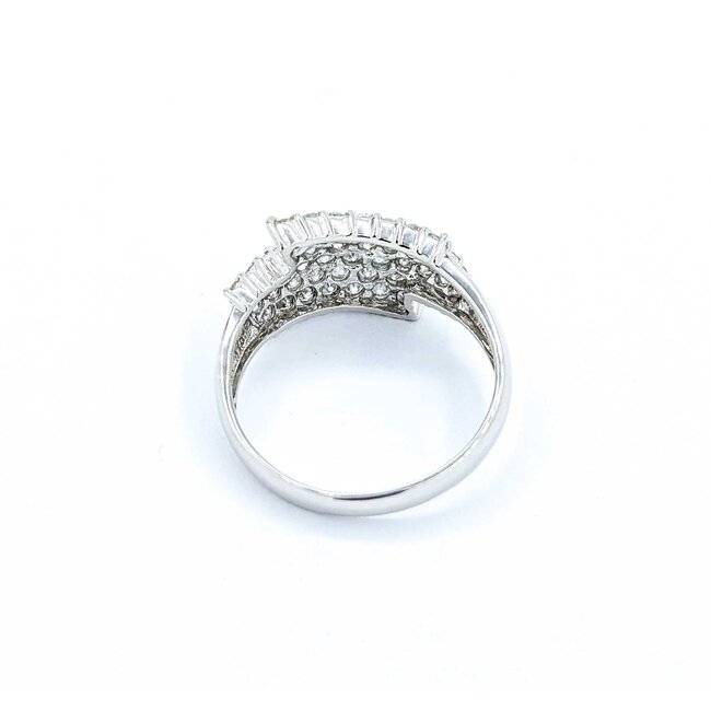 Ring Pave 1.00ctw Round Diamonds 14kw sz8.5 3.52g 125030052