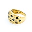 Ring Woven 0.21ctw Round Diamonds 1.00ct Blue Cabochon Sapphire 18ky 12mm sz5.75 6.82g 125030077