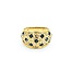 Ring Woven 0.21ctw Round Diamonds 1.00ct Blue Cabochon Sapphire 18ky 12mm sz5.75 6.82g 125030077