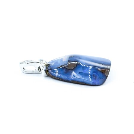 Pendant 0.07ctw Round Diamonds 42.11ct Australian Boulder Opal 18kw 10.57g 125030056
