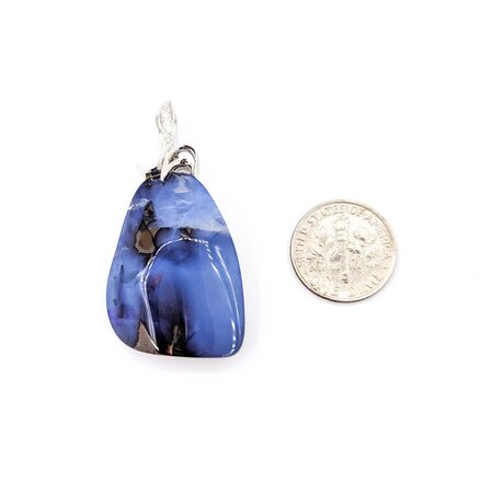 Pendant 0.07ctw Round Diamonds 42.11ct Australian Boulder Opal 18kw 10.57g 125030056