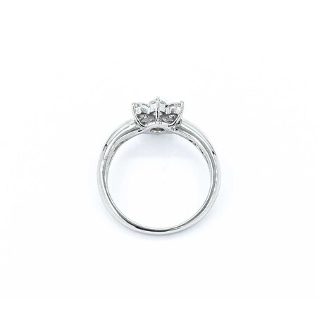 Ring 7-Stone Flower 0.50ctw Round Diamonds 900pt 9x8mm sz6.5 3.71g 125030072