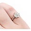 Ring 7-Stone Flower 0.50ctw Round Diamonds 900pt 9x8mm sz6.5 3.71g 125030072