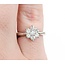 Ring 7-Stone Flower 0.50ctw Round Diamonds 900pt 9x8mm sz6.5 3.71g 125030072