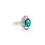 Ring Cocktail 0.59ctw Round & Baguette Diamonds 1.84ct Emerald 900pt 16x14.5mm Sz6.5 6.74g 125030066