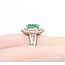 Ring Cocktail 0.59ctw Round & Baguette Diamonds 1.84ct Emerald 900pt 16x14.5mm Sz6.5 6.74g 125030066