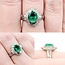 Ring Cocktail 0.59ctw Round & Baguette Diamonds 1.84ct Emerald 900pt 16x14.5mm Sz6.5 6.74g 125030066