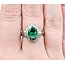 Ring Cocktail 0.59ctw Round & Baguette Diamonds 1.84ct Emerald 900pt 16x14.5mm Sz6.5 6.74g 125030066