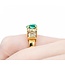 Ring 0.59ctw Round & Baguette Diamonds .46ct Emerald 18ky 5.8mm sz4.5 4.11g 125030092