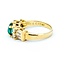 Ring 0.59ctw Round & Baguette Diamonds .46ct Emerald 18ky 5.8mm sz4.5 4.11g 125030092