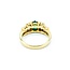 Ring 0.59ctw Round & Baguette Diamonds .46ct Emerald 18ky 5.8mm sz4.5 4.11g 125030092