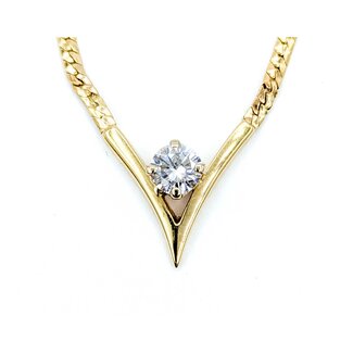 Necklace .85ct Round Diamond 14ky 18" 9.20g 225030062