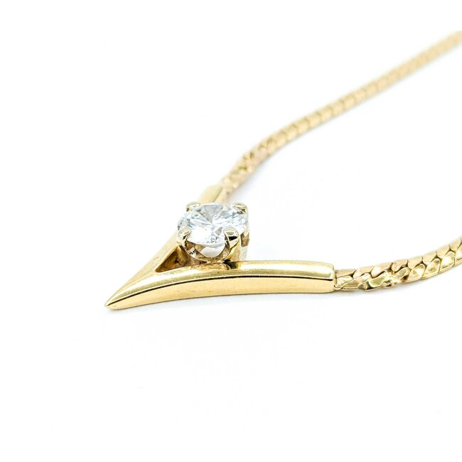 Necklace .85ct Round Diamond 14ky 18" 9.20g 225030062
