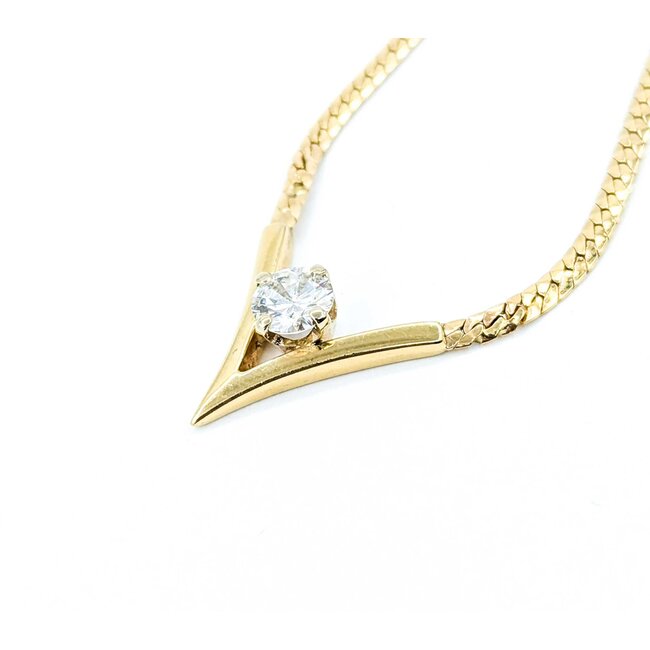 Necklace .85ct Round Diamond 14ky 18" 9.20g 225030062