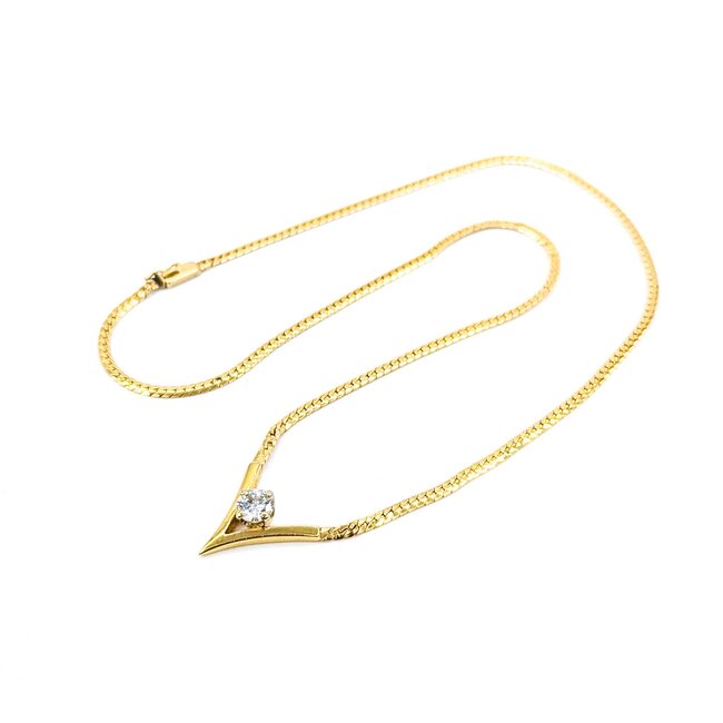 Necklace .85ct Round Diamond 14ky 18" 9.20g 225030062