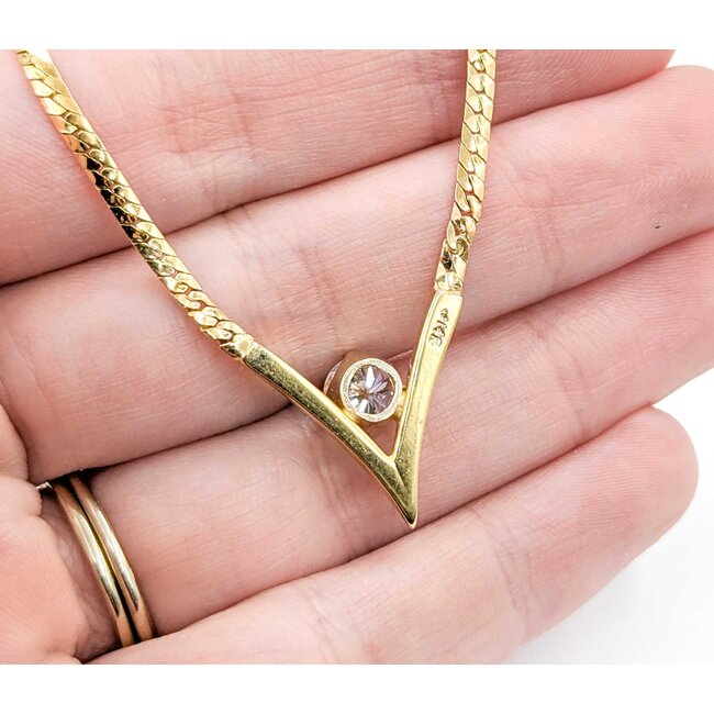 Necklace .85ct Round Diamond 14ky 18" 9.20g 225030062