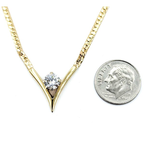 Necklace .85ct Round Diamond 14ky 18" 9.20g 225030062