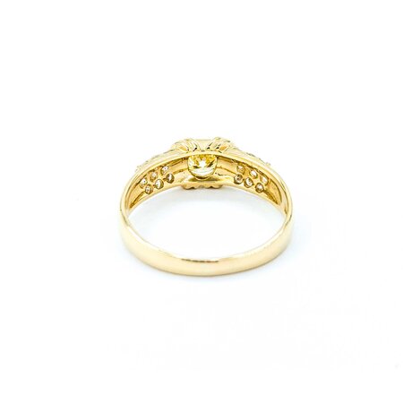 Ring Pave .35ct Round Diamond .40ctw Accent Diamonds 18ky sz6.75 3.33g 125030057