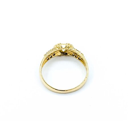Ring Pave .35ct Round Diamond .40ctw Accent Diamonds 18ky sz6.75 3.33g 125030057