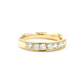 Ring 0.50ctw Round Diamonds 18ky 3.5mm sz5.5 3.23g 125030106