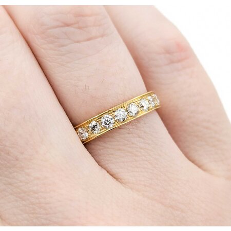 Ring 0.50ctw Round Diamonds 18ky 3.5mm sz5.5 3.23g 125030106