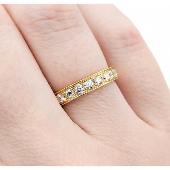 Ring 0.50ctw Round Diamonds 18ky 3.5mm sz5.5 3.23g 125030106