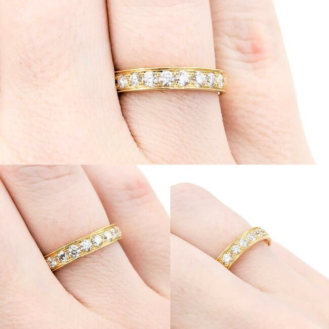 Ring 0.50ctw Round Diamonds 18ky 3.5mm sz5.5 3.23g 125030106