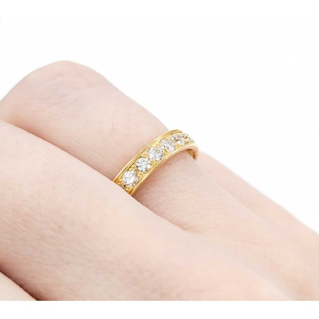 Ring 0.50ctw Round Diamonds 18ky 3.5mm sz5.5 3.23g 125030106