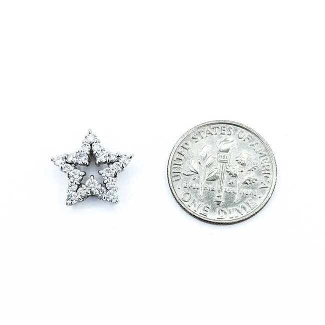 Pendant Star 0.46ctw Round Diamonds 18kw 13.5x13.5mm 1.81g 125030110
