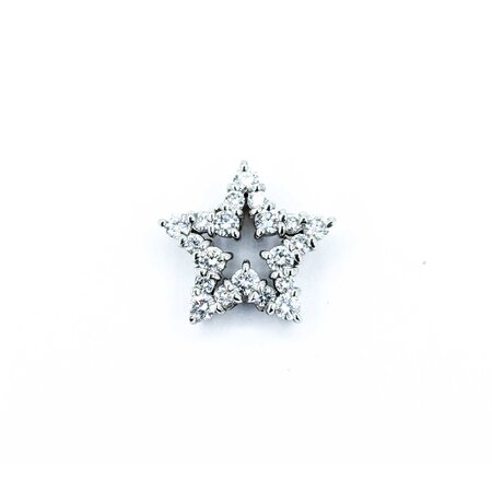 Pendant Star 0.46ctw Round Diamonds 18kw 13.5x13.5mm 1.81g 125030110