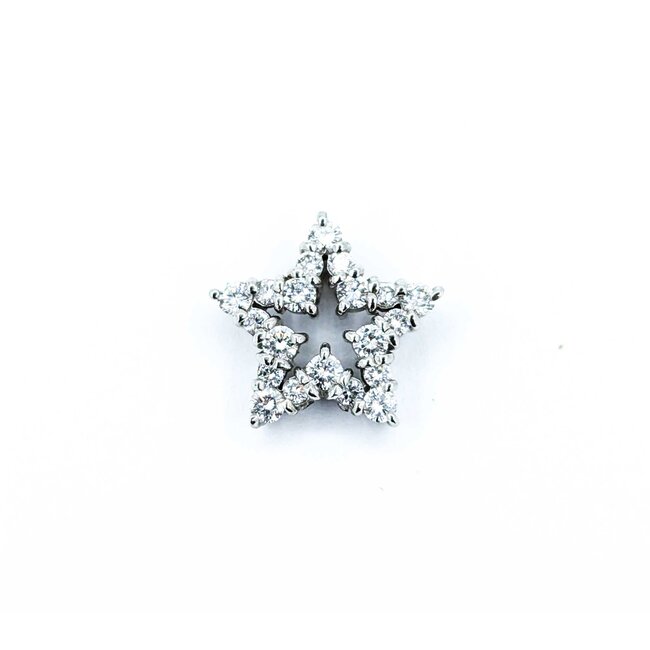 Pendant Star 0.46ctw Round Diamonds 18kw 13.5x13.5mm 1.81g 125030110