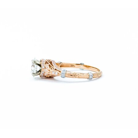 Ring Milgrain 1.21ct Oval Diamond .20ctw Diamonds 14kr 8mm Sz9.75 4.44g 125040009