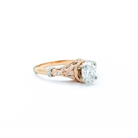 Ring Milgrain 1.21ct Oval Diamond .20ctw Diamonds 14kr 8mm Sz9.75 4.44g 125040009