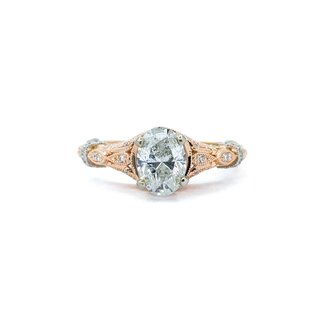 Ring Milgrain 1.21ct Oval Diamond .20ctw Diamonds 14kr 8mm Sz9.75 4.44g 125040009